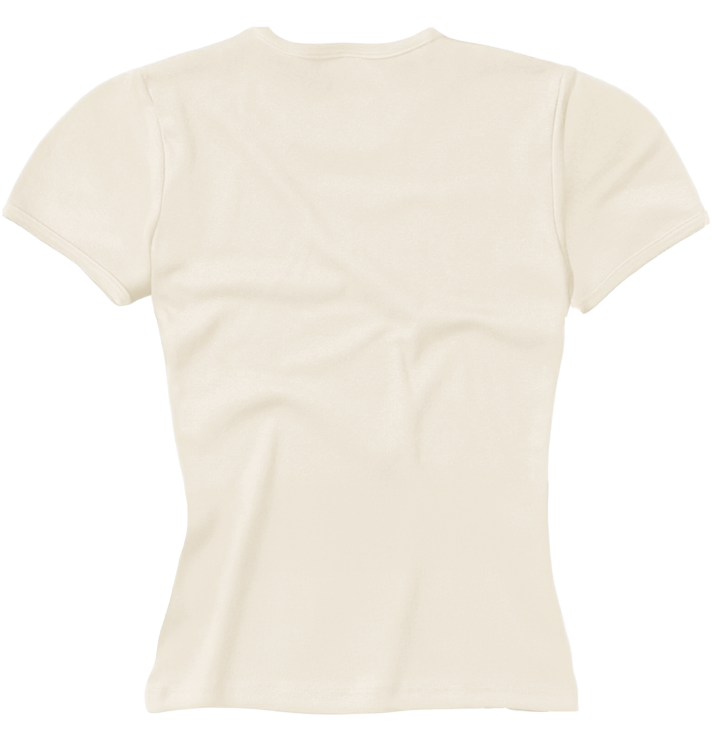 Garment Dye Cap Sleeve Baby Rib T-Shirt | Creme