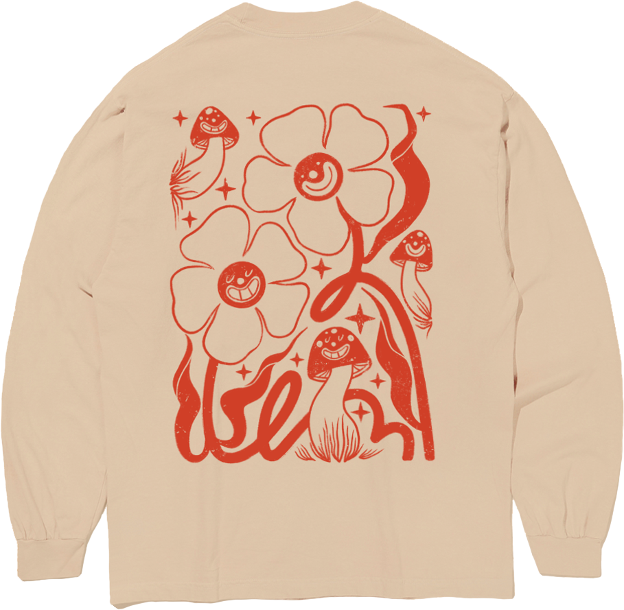 Garment Dyed Long Sleeve | Peach Beige