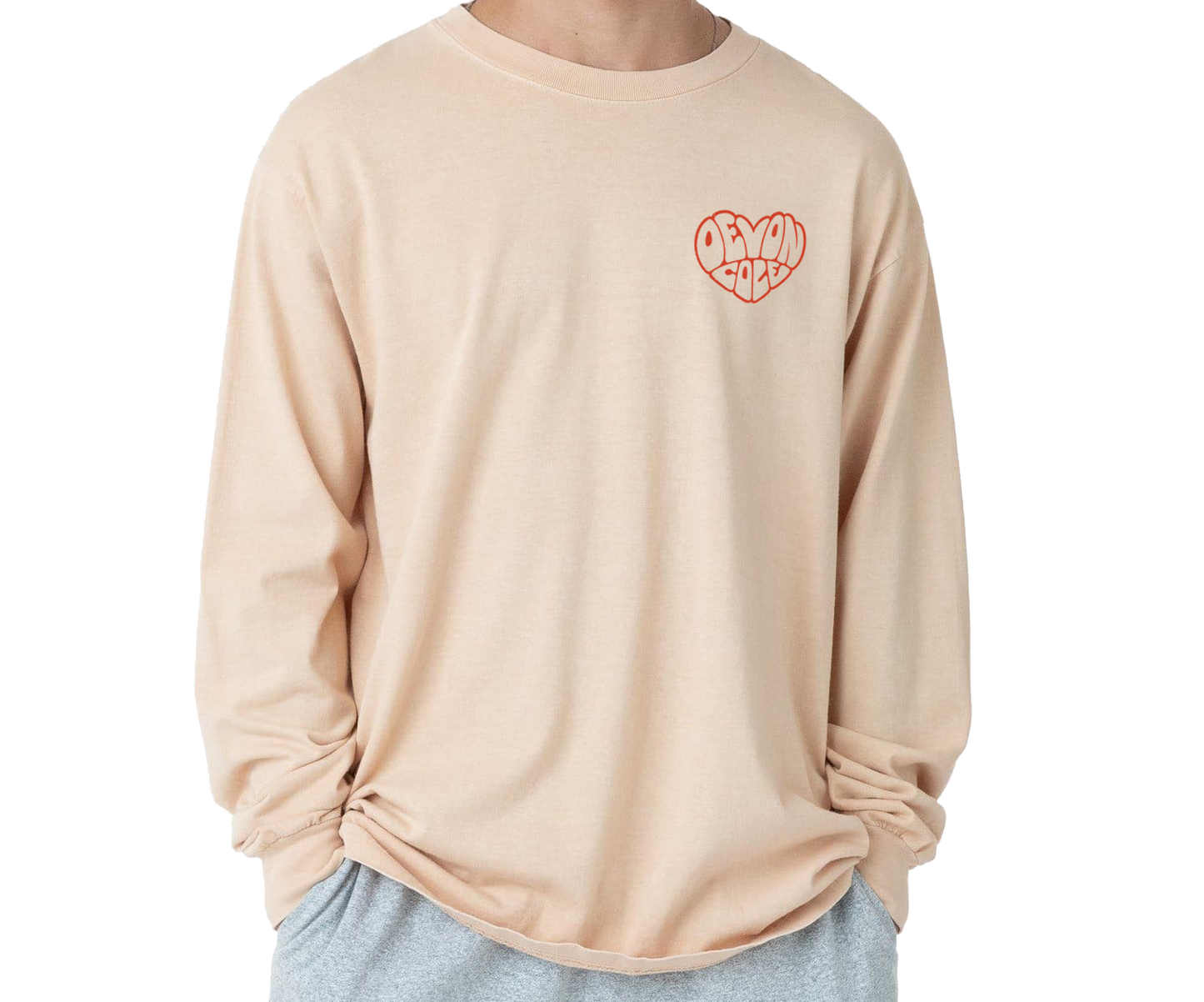 Garment Dyed Long Sleeve | Peach Beige