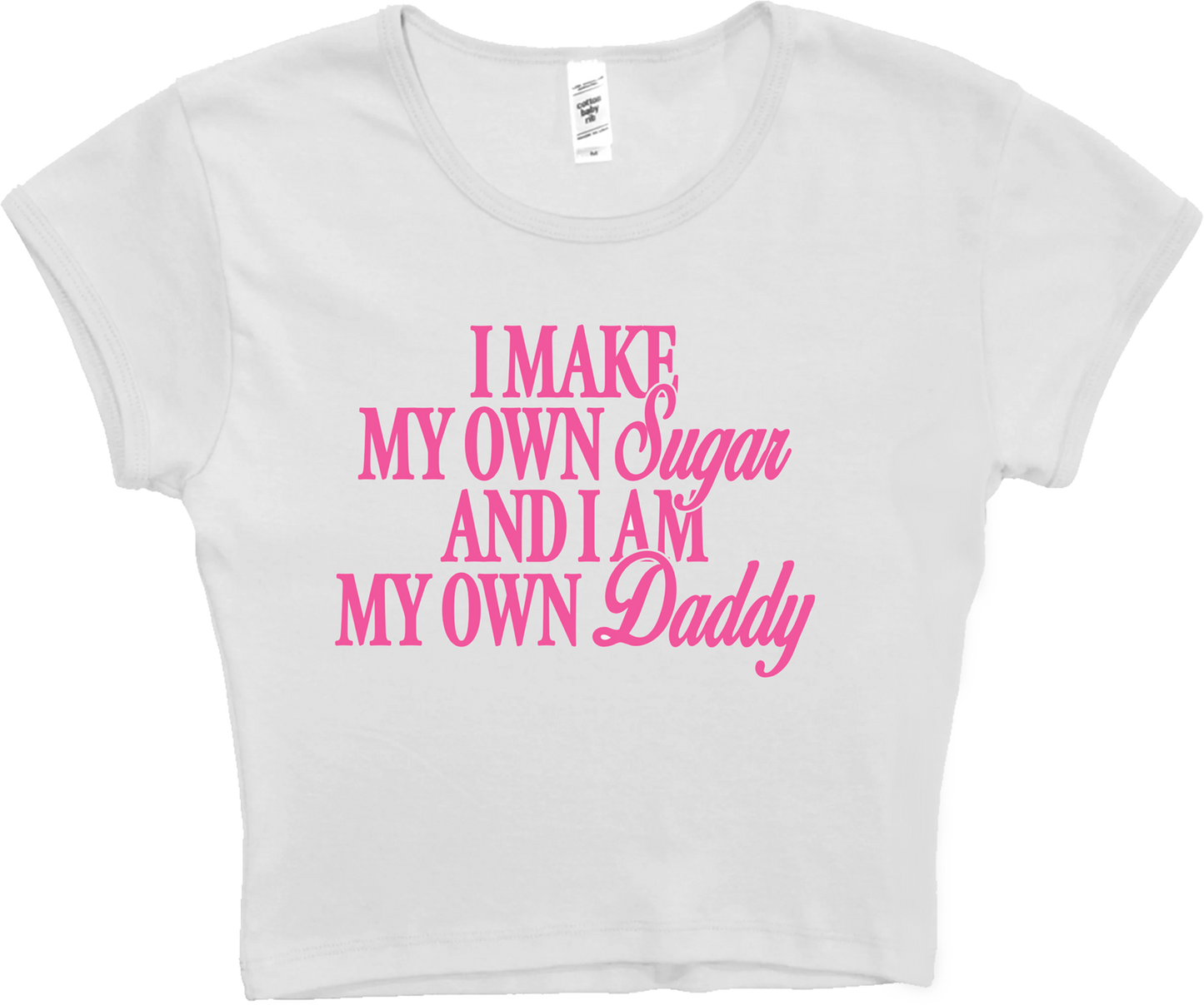 Cap Sleeve Baby Rib Crop Top | White