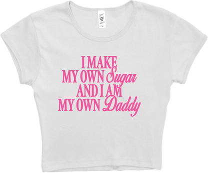 Cap Sleeve Baby Rib Crop Top | White