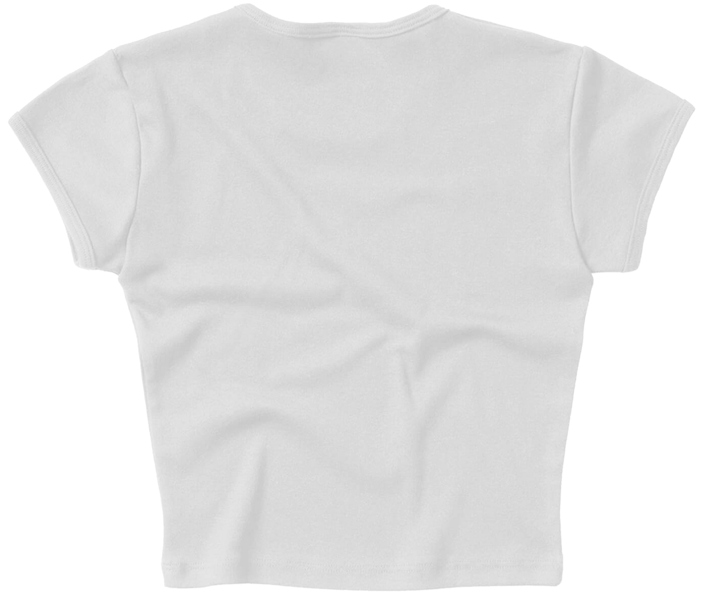 Cap Sleeve Baby Rib Crop Top | White